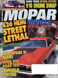 MOPAR MUSCLE 1997 AUG - V10 RAM, HEMI CHALLENGER